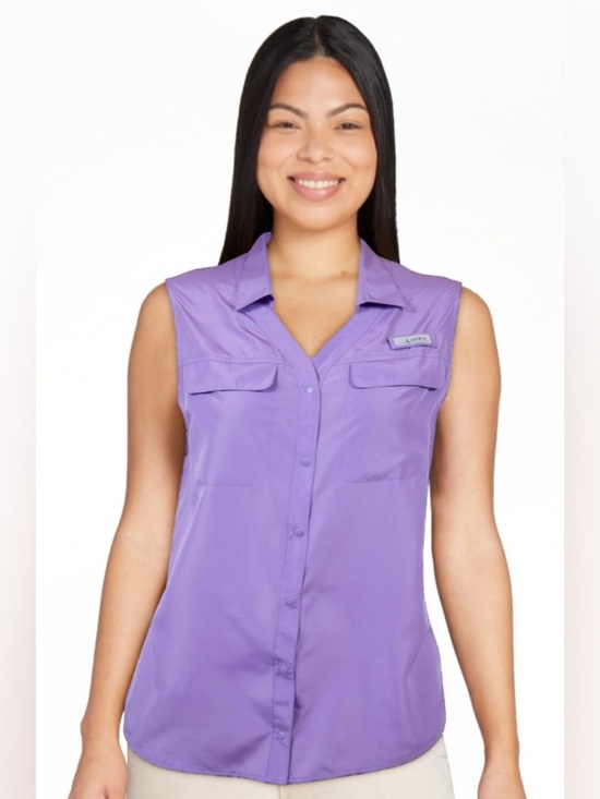 Habit Tops - NWT HABIT OUTDOORS Ladies Pike's Pier sleeveless shirt vibrant purple SPF 40 M